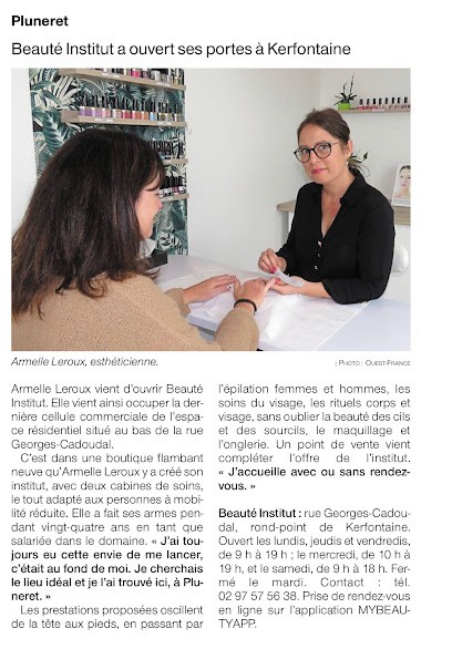 La Beauté Institut, Institut de Beauté à Pluneret
