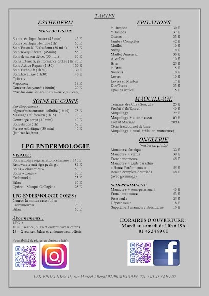LES EPHELIDES, Institut de Beauté à Meudon