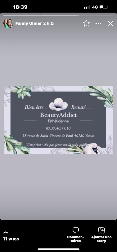 BeautyAddict, Esthéticienne à Yzosse