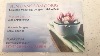 Bien Dans Son Corps : Maître Reiki , Esthéticienne, Voyance, Institut de Beauté à Saulnes